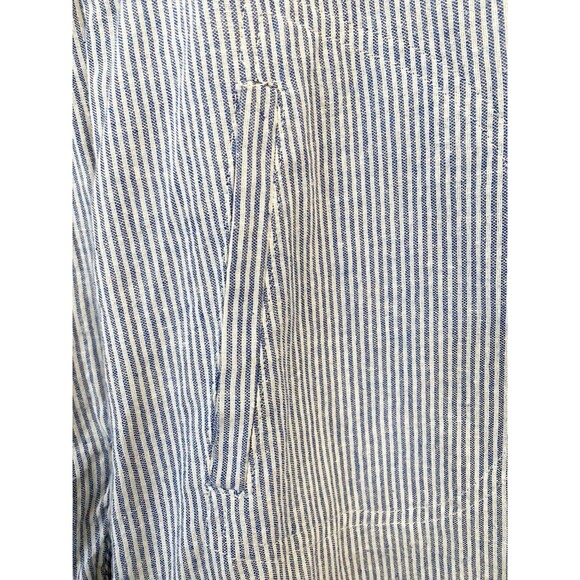 Umgee Blue Striped Tunic with Cream Lace Hem - Picture 5 of 13